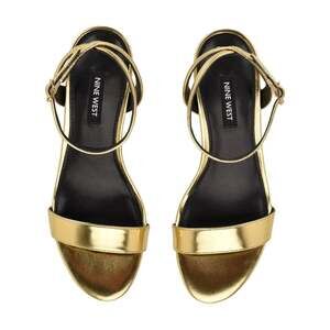 Nine West Anny Women's Gold Heeled Ankle Strap Sandal